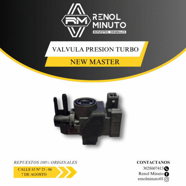 Válvula Presión Turbo New Máster