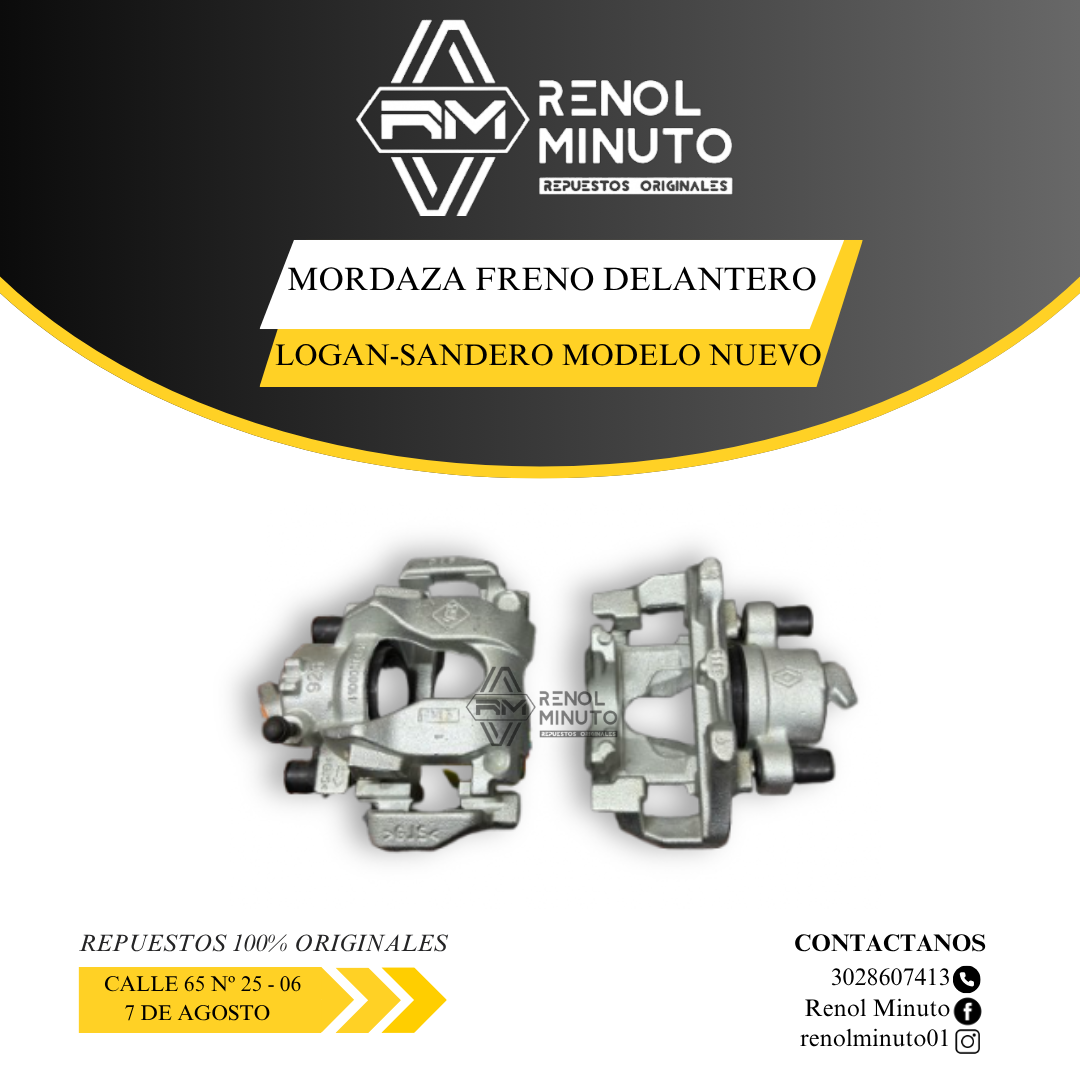 Mordaza Frenó Delantero Logan-Sander o Modelo Nuevo